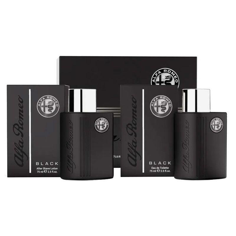 Kit Alfa Romeo Black (Perfume 75 ml + After Shave Lotion 75 ml)'