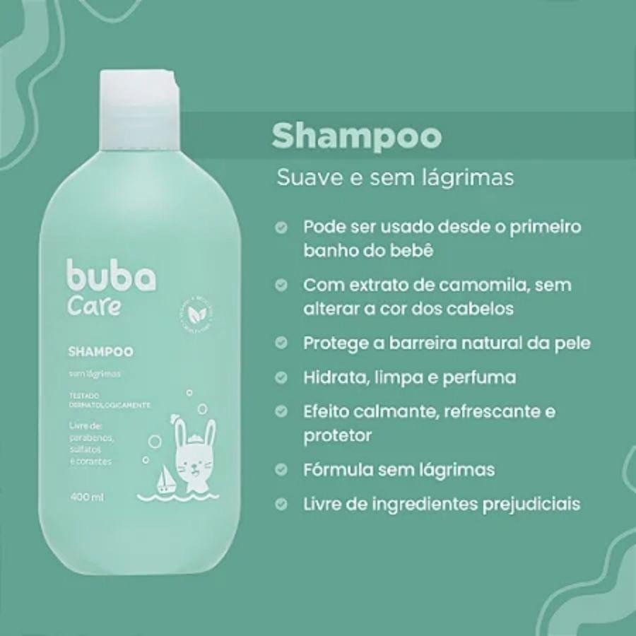 Shampoo para Bebê 400ml - Buba Care 400ml 3
