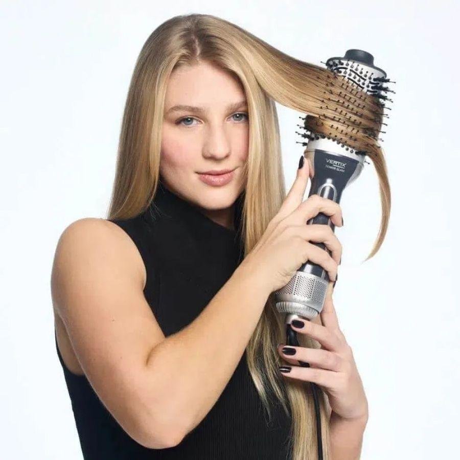 Escova Secadora Power Glam 1300W Bivolt - Vertix Preto/Prata 6