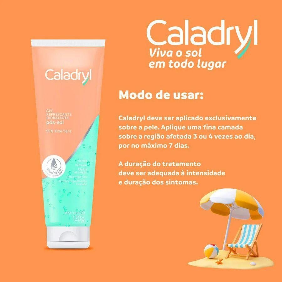Caladryl Gel Pós Sol Refrescante 120g 120g 3