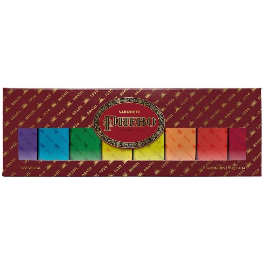 Kit Sabonetes de Glicerina Phebo Caixa Vinho 8 X 90g cada