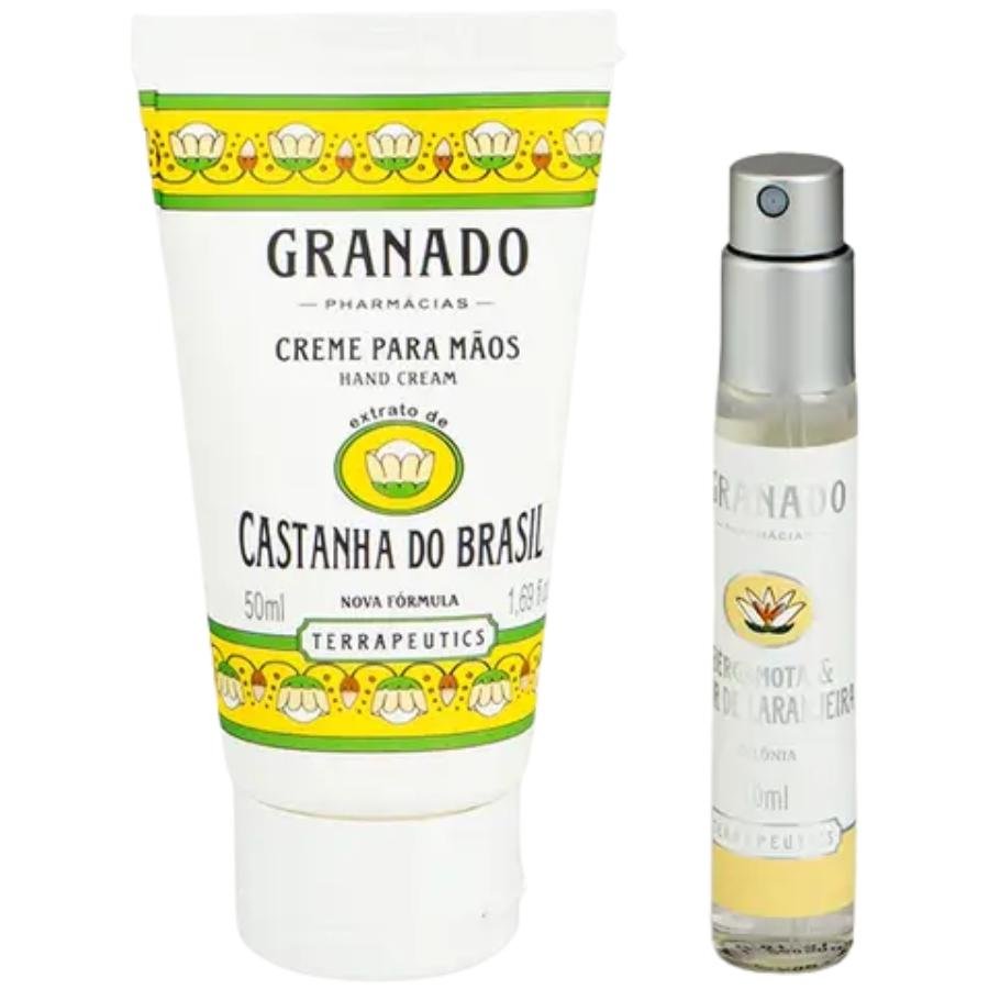 Kit Granado Duo Suavidade Castanha ( Colônia 10ml + Creme para Mãos 50ml ) ÚNICO 2