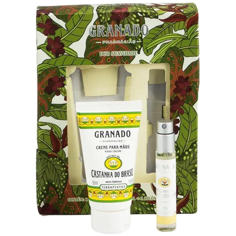 Kit Granado Duo Suavidade Castanha ( Colônia 10ml + Creme para Mãos 50ml ) ÚNICO 3