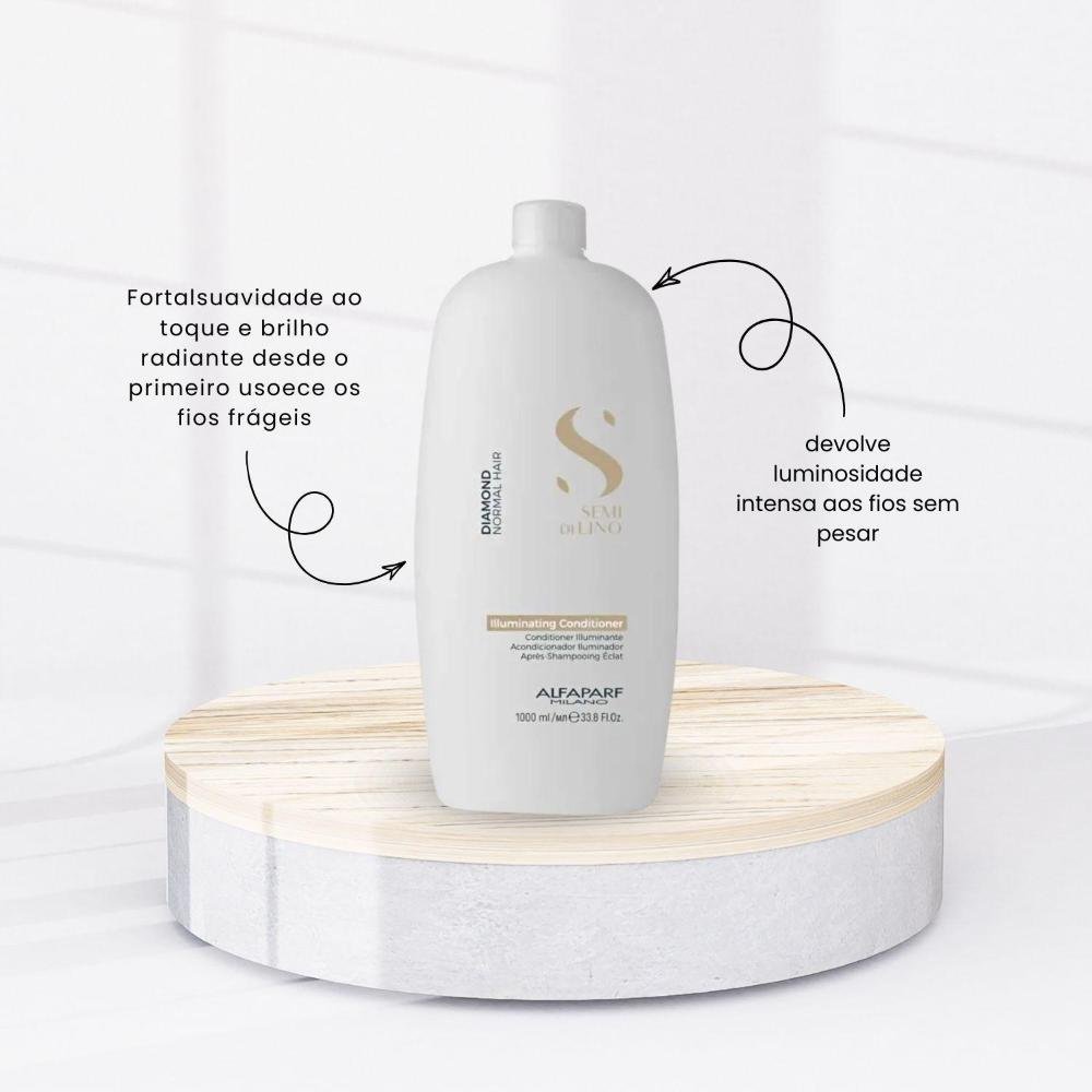 Condicionador Alfaparf Semi Di Lino Diamond Illuminating 1 Litro 1L 3