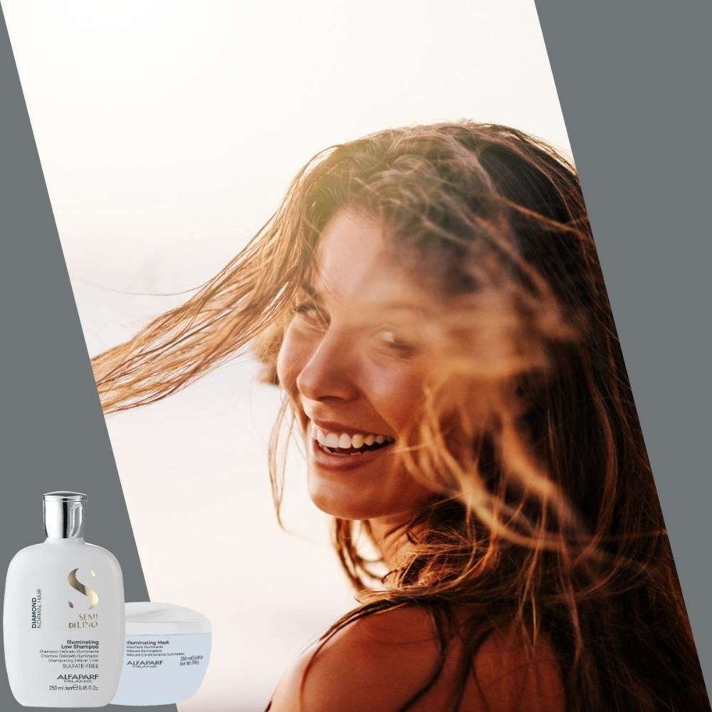Alfaparf Semi Di Lino Diamond Illuminating Kit Shampoo 250ml + Máscara 200ml ÚNICO 4