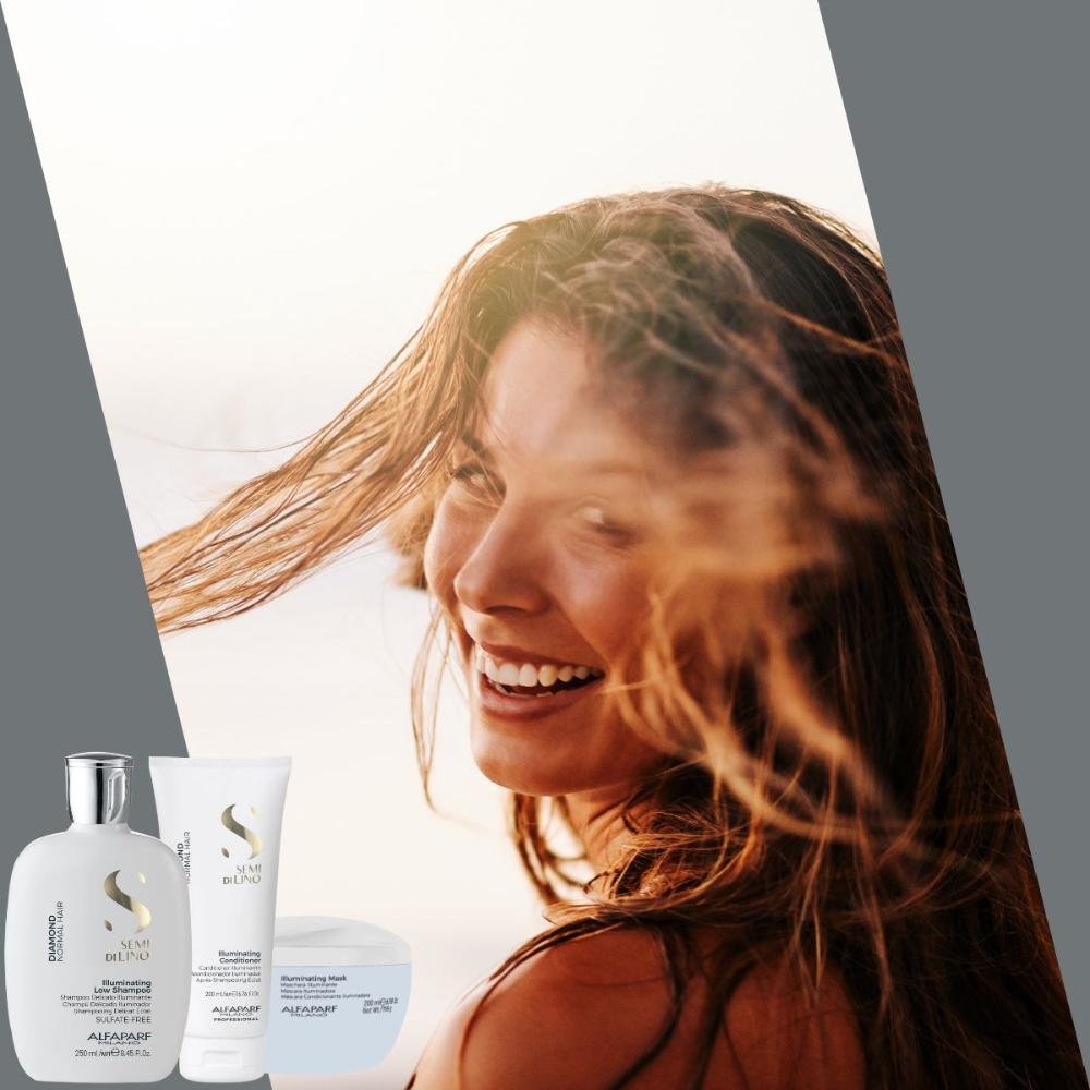 Alfaparf Semi Di Lino Diamond Illuminating Kit Trio Pequeno ÚNICO 4