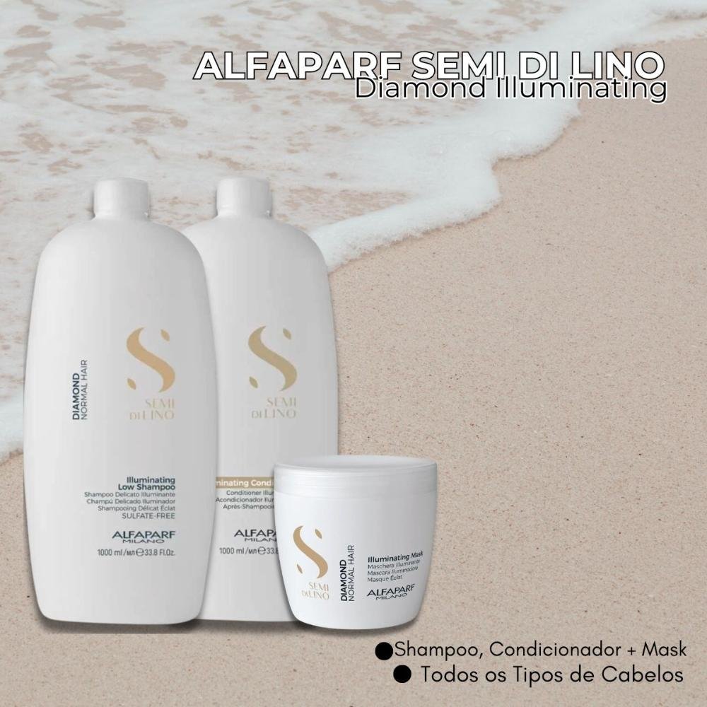 Alfaparf Semi Di Lino Diamond Illuminating Kit Trio Grande ÚNICO 2