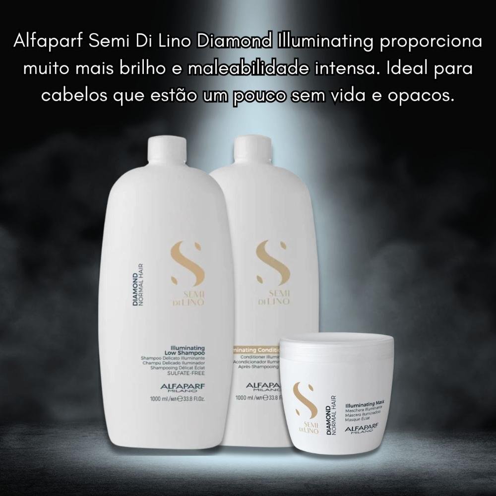 Alfaparf Semi Di Lino Diamond Illuminating Kit Trio Grande ÚNICO 3