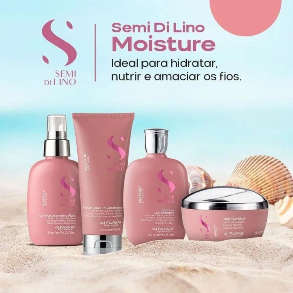 Alfaparf Semi di Lino Moisture Nutritive Kit Shampoo 250ml + Leave-in 125ml ÚNICO 2