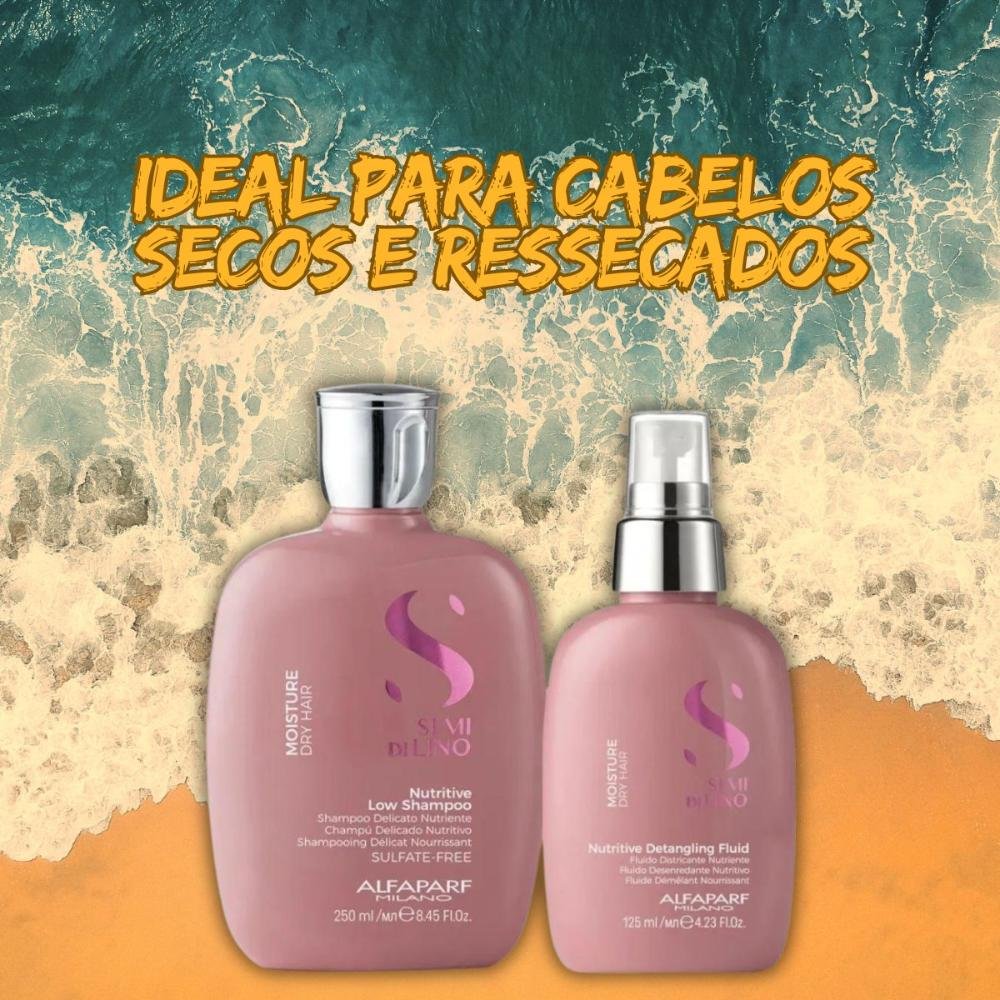 Alfaparf Semi di Lino Moisture Nutritive Kit Shampoo 250ml + Leave-in 125ml ÚNICO 4
