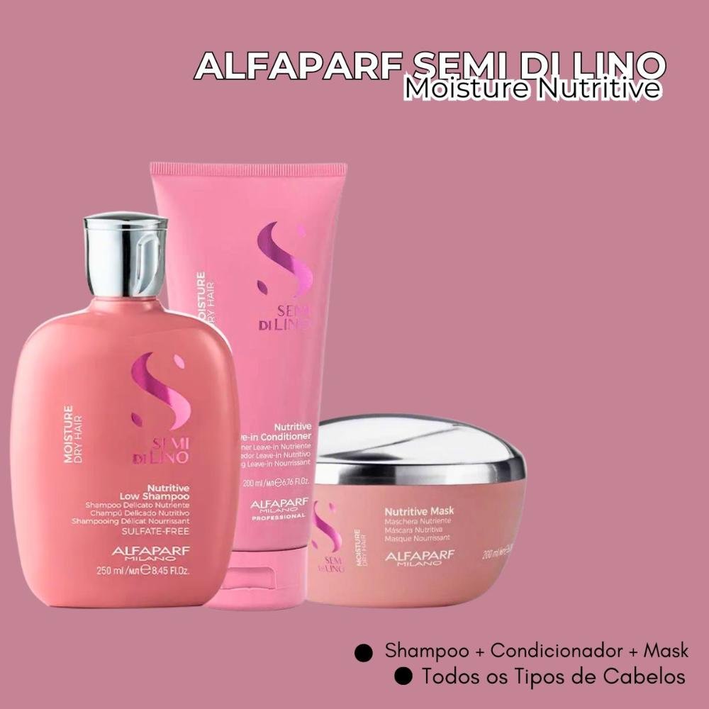 Alfaparf Semi di Lino Moisture Nutritive Kit Trio Pequeno ÚNICO 2