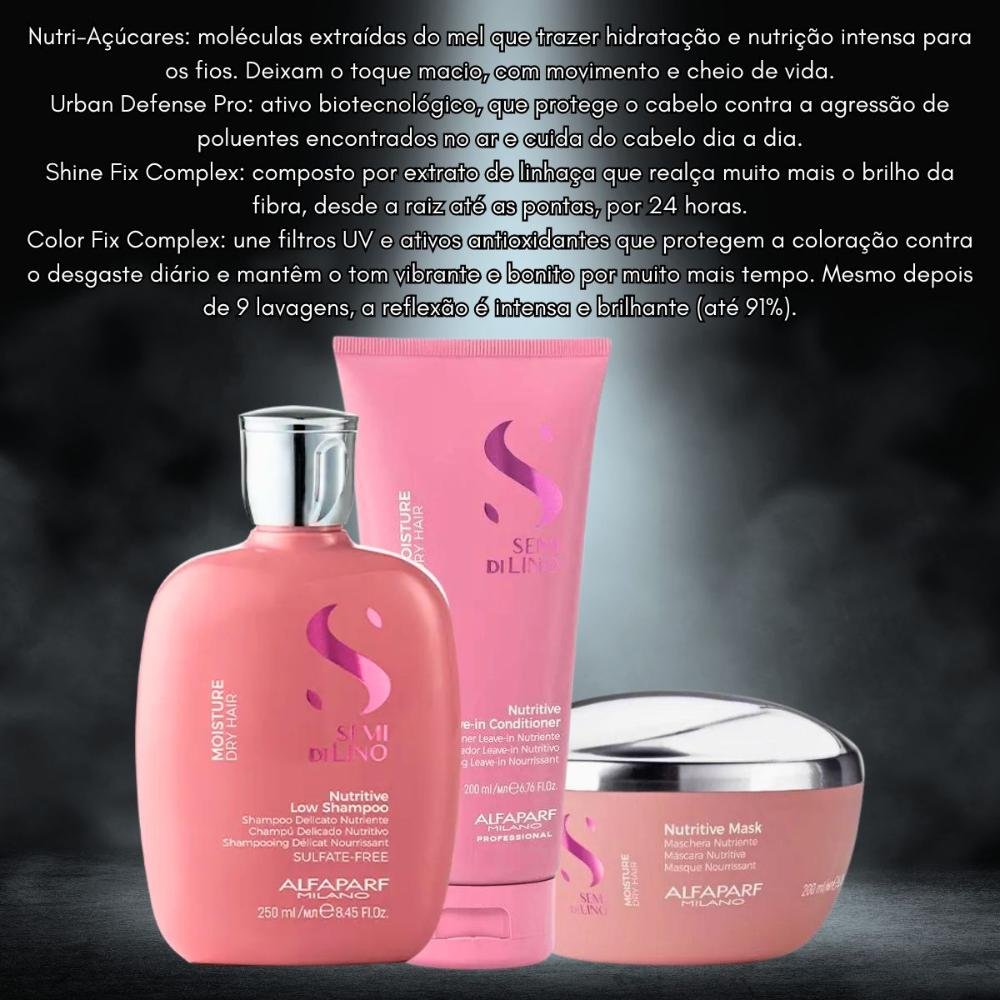 Alfaparf Semi di Lino Moisture Nutritive Kit Trio Pequeno ÚNICO 3