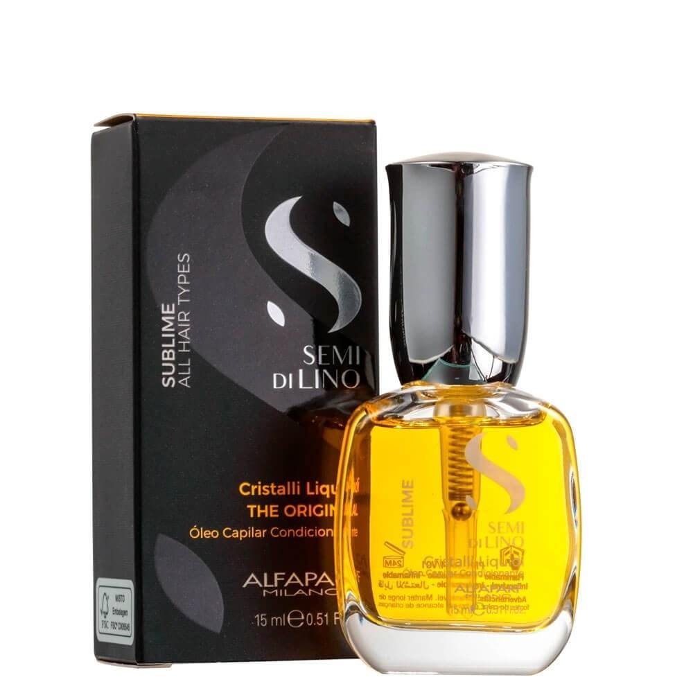 Oleo Alfaparf Semi Di Lino Cristalli Liquidi Oleo Reparador de Pontas 15 ml 15ml 5
