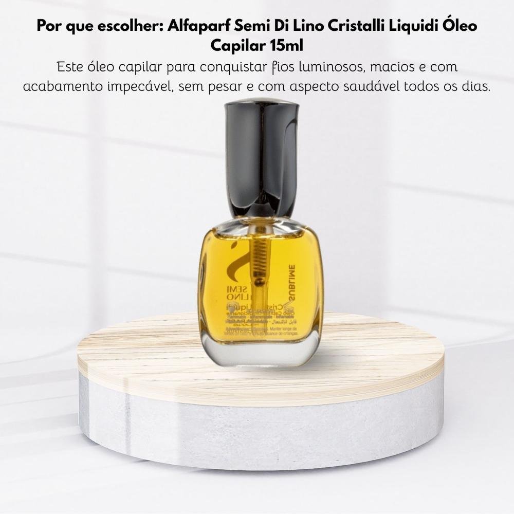 Oleo Alfaparf Semi Di Lino Cristalli Liquidi Oleo Reparador de Pontas 15 ml 15ml 9