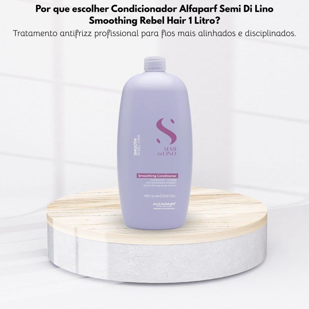 Condicionador Alfaparf Semi Di Lino Smoothing Rebel Hair 1 Litro 1L 7