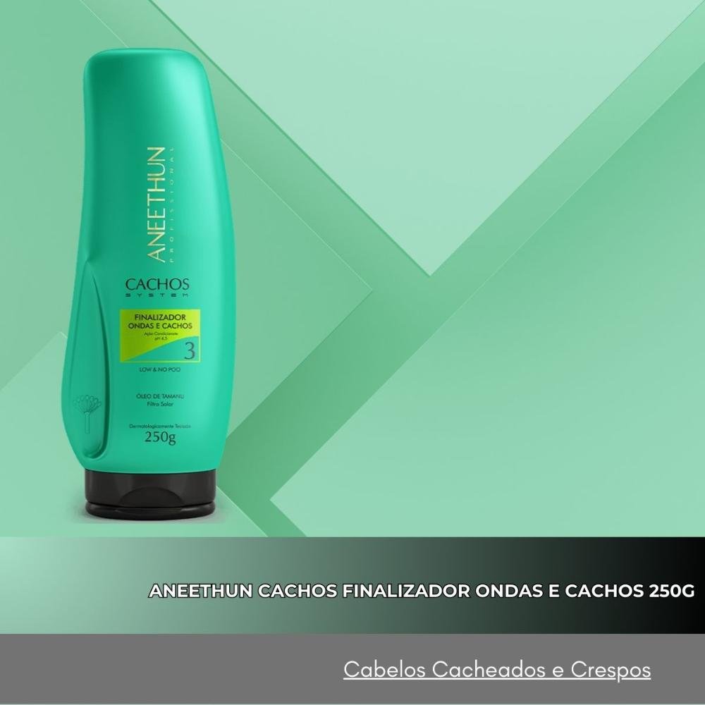 Leave-in Aneethun Cachos Finalizador Ondas e Cachos para Cabelo Cacheado 250 g 250g 3