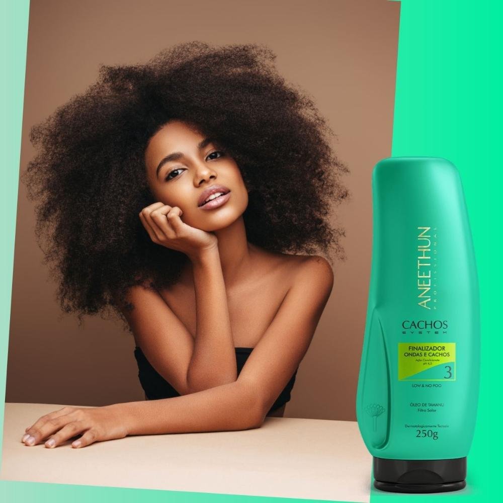 Leave-in Aneethun Cachos Finalizador Ondas e Cachos para Cabelo Cacheado 250 g 250g 5