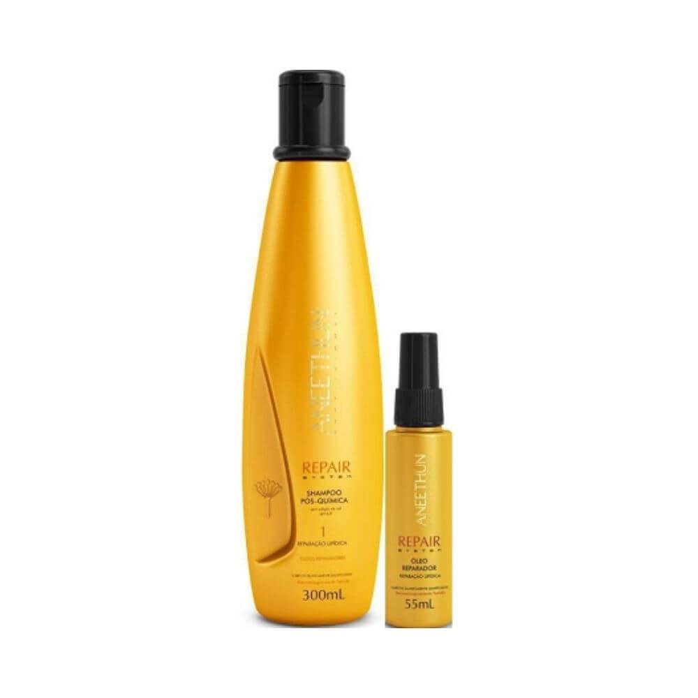 Aneethun Repair Kit Shampoo 300ml + Óleo Reparador ÚNICO 1