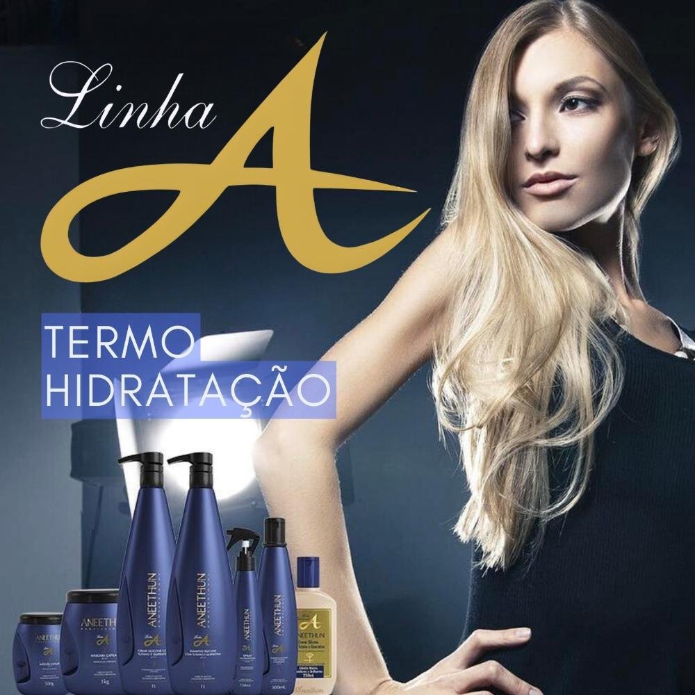 Kit Aneethun Linha A Shampoo 300 ml + Spray 150 ml ÚNICO 4