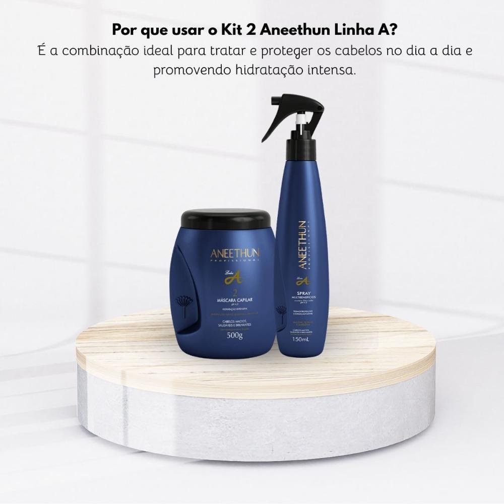 Kit Aneethun Linha A Máscara 500 g + Spray 150 ml ÚNICO 7