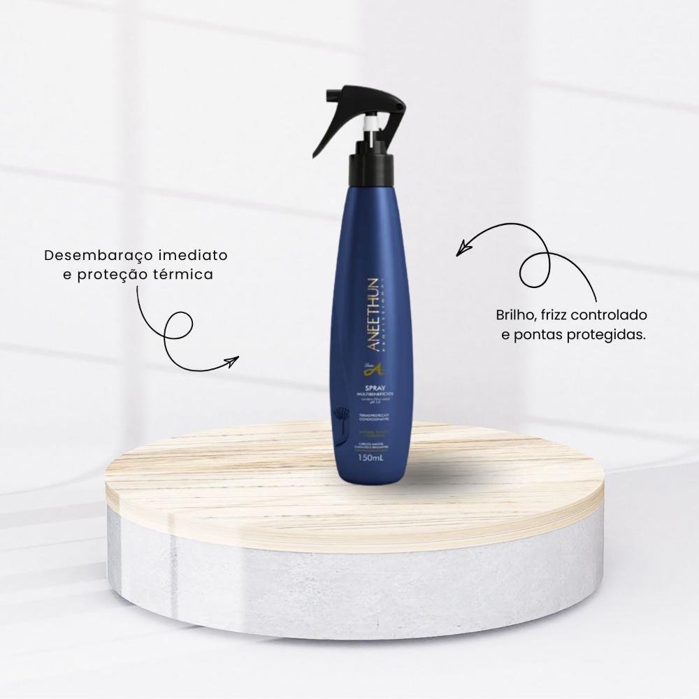 Kit Aneethun Linha A Shampoo 300 ml + Máscara 500 g + Spray 150 ml ÚNICO 4