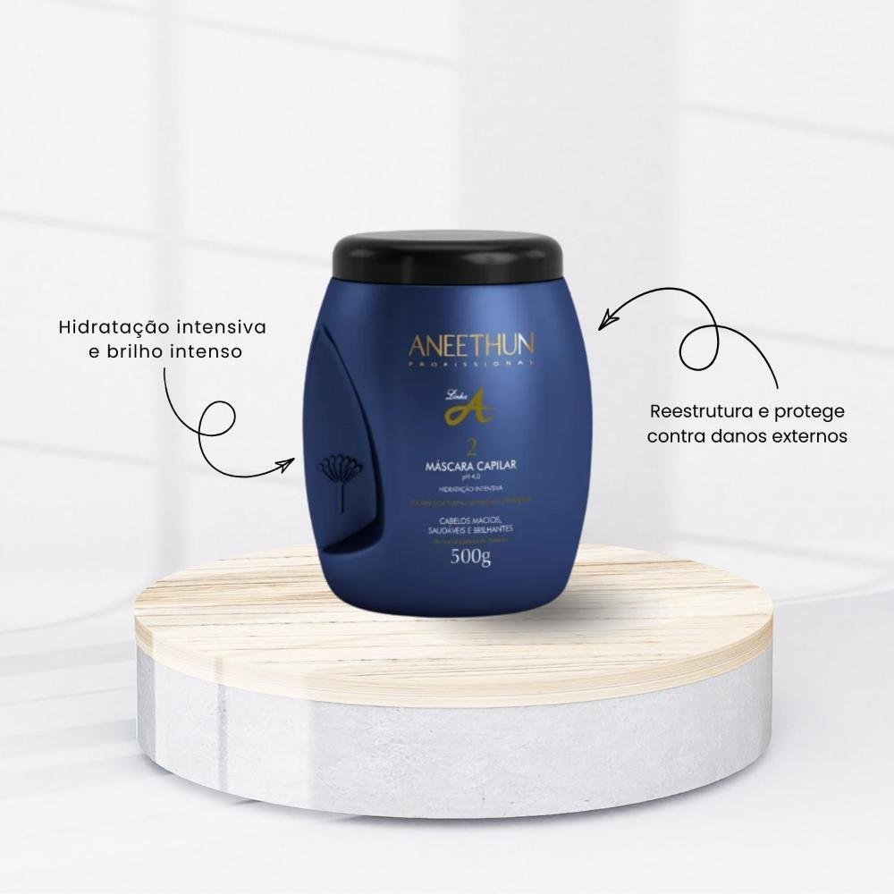 Kit Aneethun Linha A Shampoo 300 ml + Máscara 500 g + Spray 150 ml ÚNICO 5
