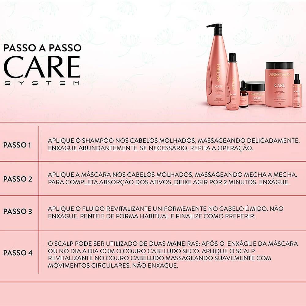 Kit Aneethun Care Shampoo 300 ml + Fluido 120 ml ÚNICO 4