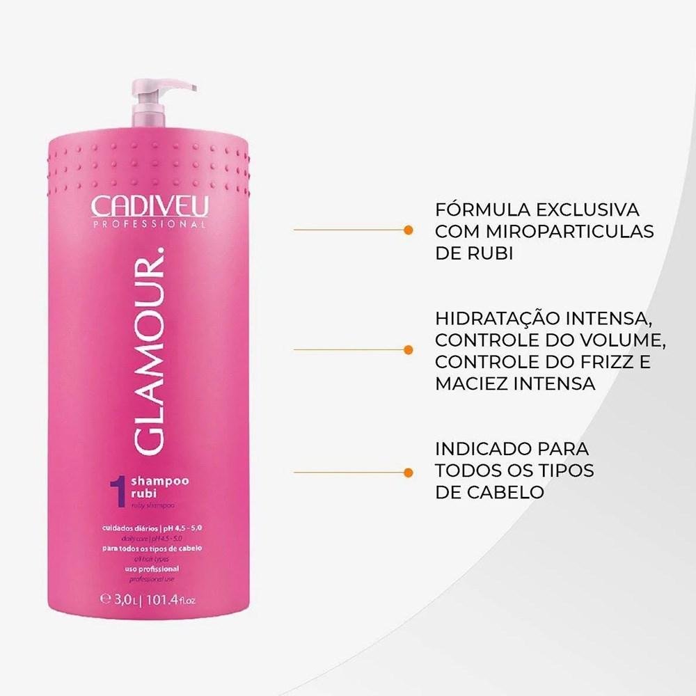 Cadiveu Professional Glamour Rubi - Shampoo 3000ml 3L 2