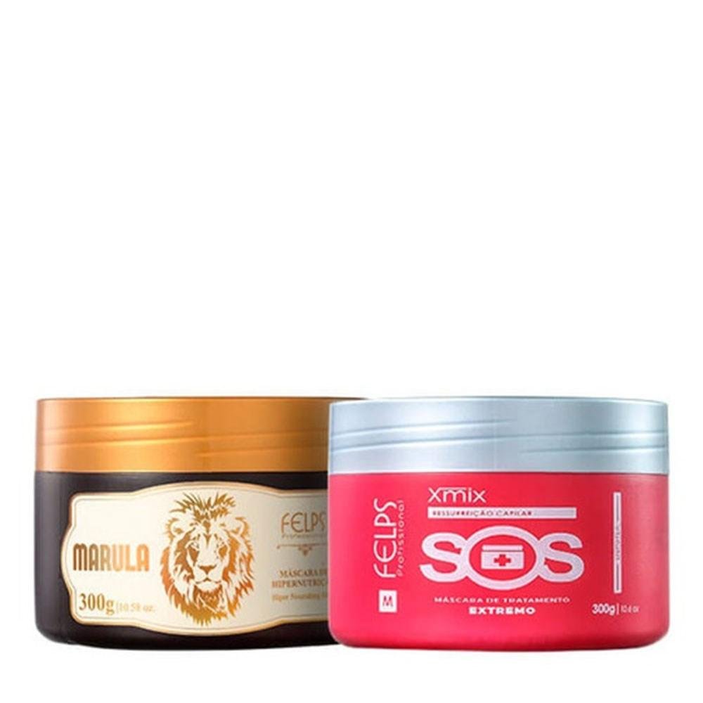 Felps Professional Cronograma Nutriforce (S.O.S + Marula 2x300g) ÚNICO 2