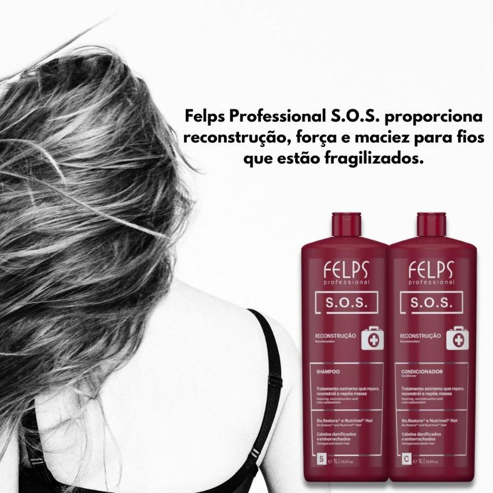Felps Professional S.O.S Shampoo + Condicionador (2 x 1000ml) ÚNICO 3