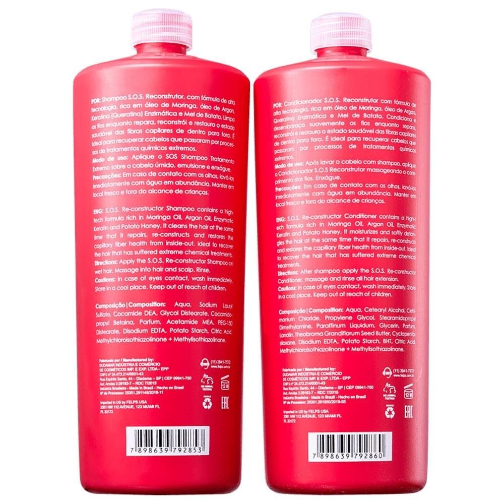 Felps Professional S.O.S Shampoo + Condicionador (2 x 1000ml) ÚNICO 6