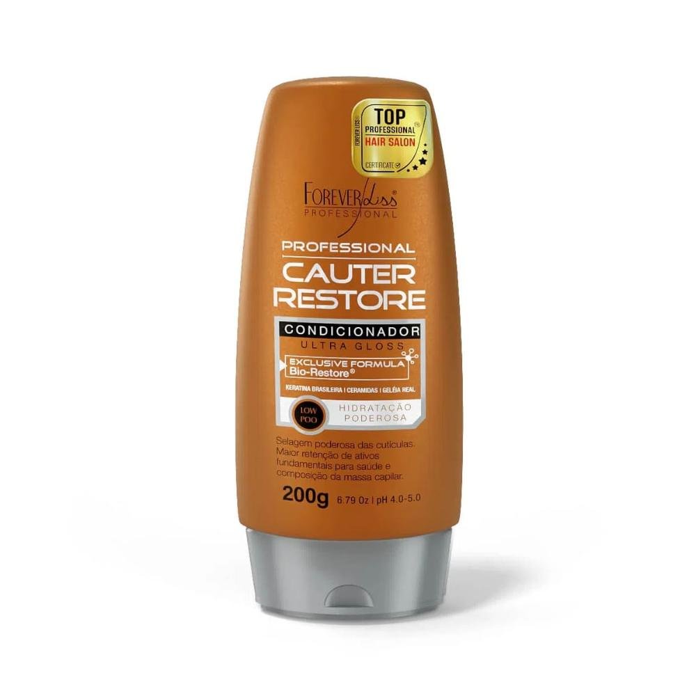 Kit Forever Liss Cauter Restore Shampoo 300 ml + Condicionador 200 g ÚNICO 5
