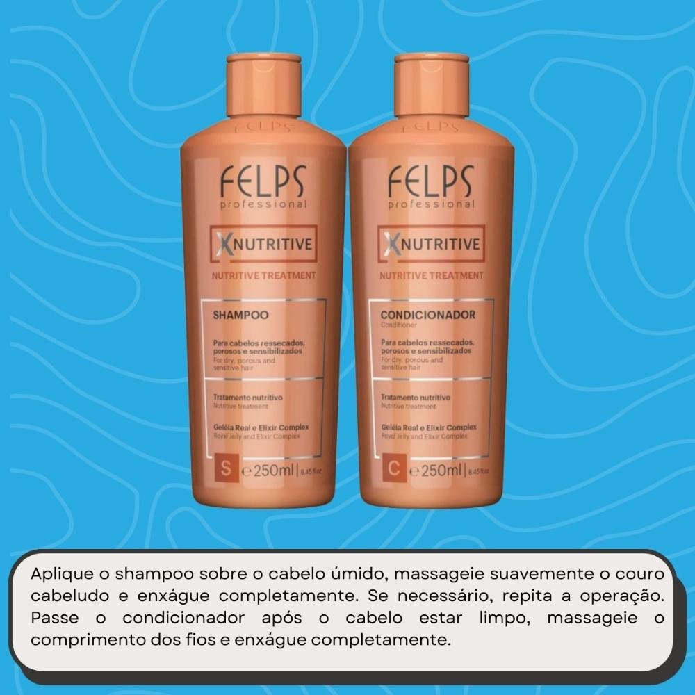 Felps Professional XNutritive Shampoo + Condicionador 250ml ÚNICO 5