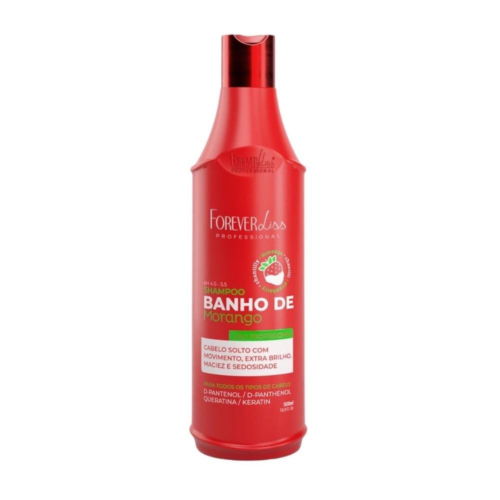 Shampoo Forever Liss Banho de Morango 500 ml
