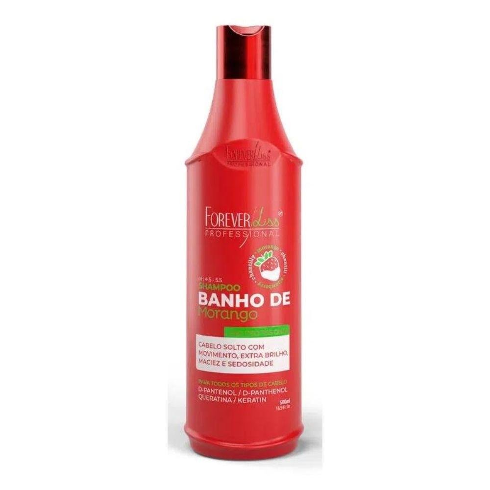 Shampoo Forever Liss Banho de Morango 500 ml 500ml 6