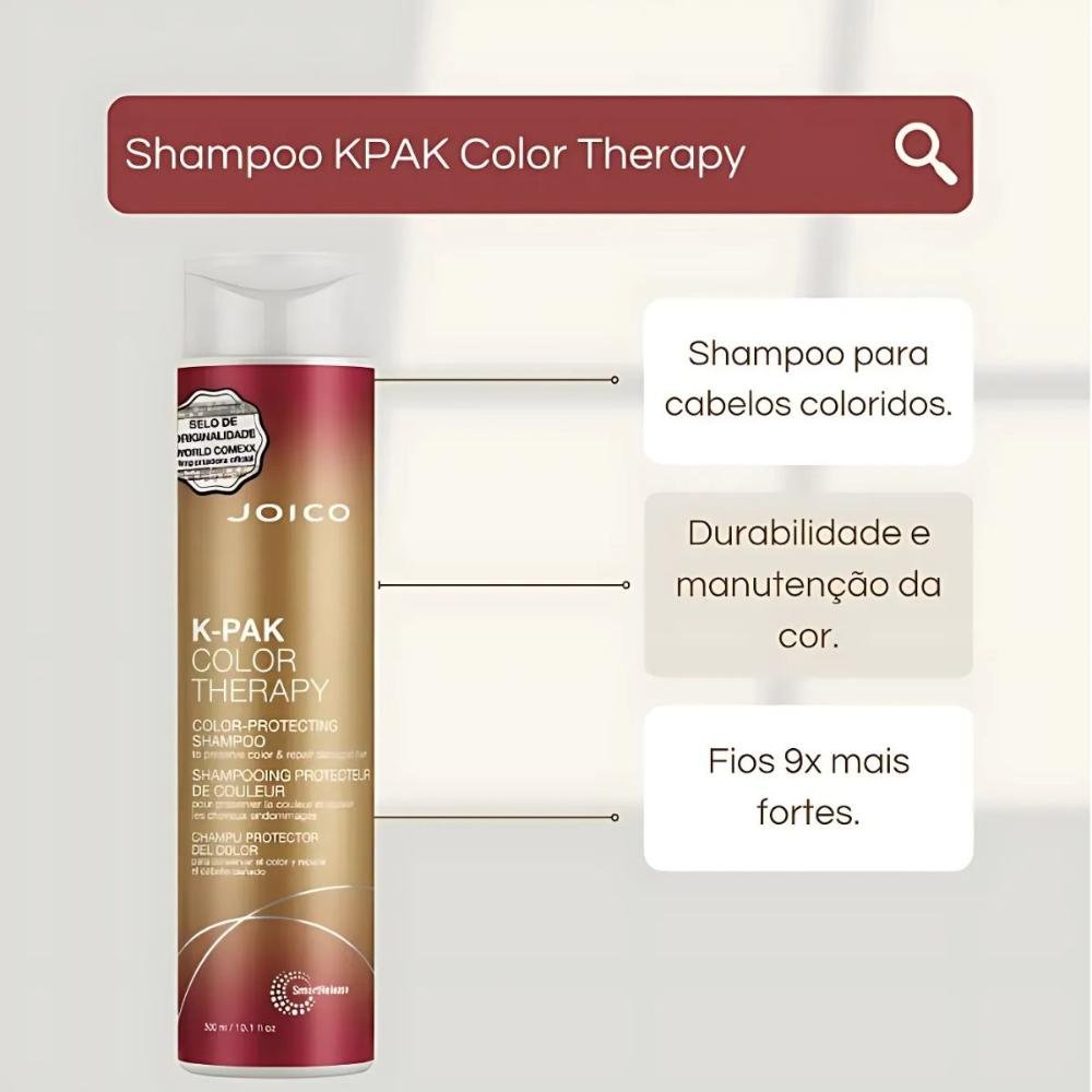 Joico K-PAK Color Therapy Shampoo + Condicionador + Óleo Leave-in ÚNICO 2