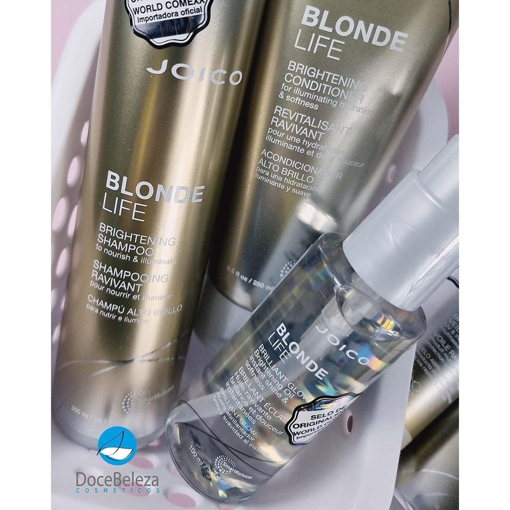 Joico Blonde Life Brilliant Glow Smart Release Shampoo + Condicionador + Máscara + Óleo ÚNICO 4