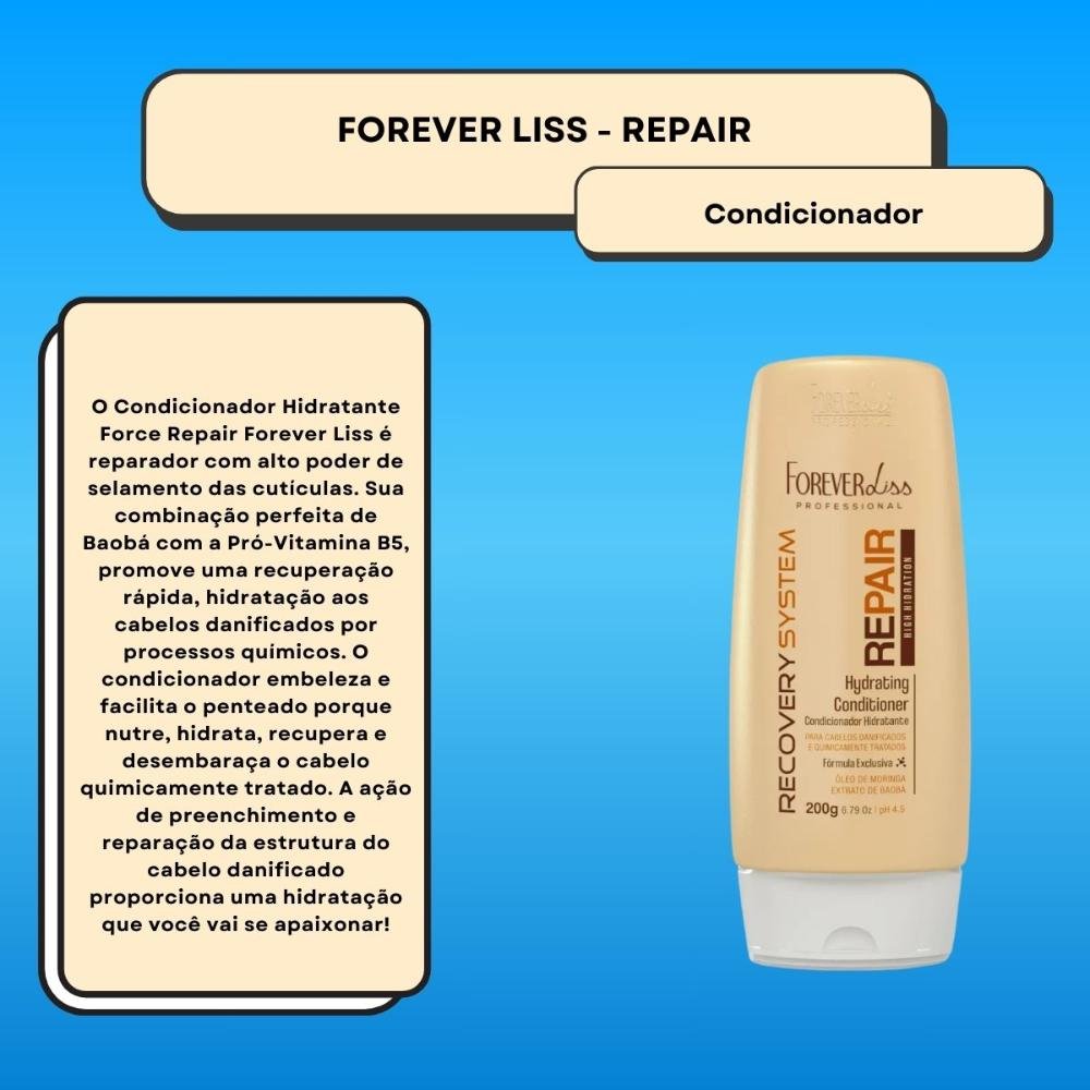Condicionador Forever Liss Force Repair 200 g 200g 2