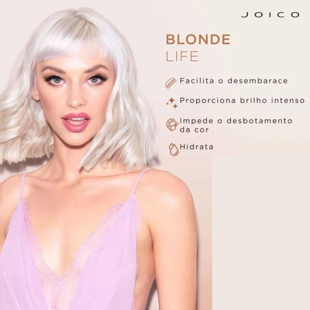 Joico Blonde Life Brilliant Smart Release Shampoo 300ml + Condicionador 250ml + Óleo 100ml ÚNICO 4