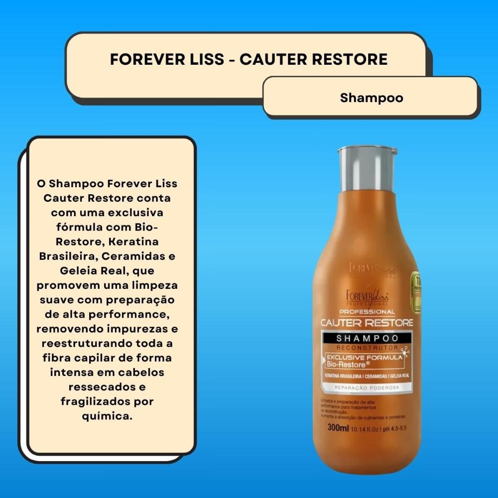 Shampoo Forever Liss Cauter Restore 300 ml 300ml 5