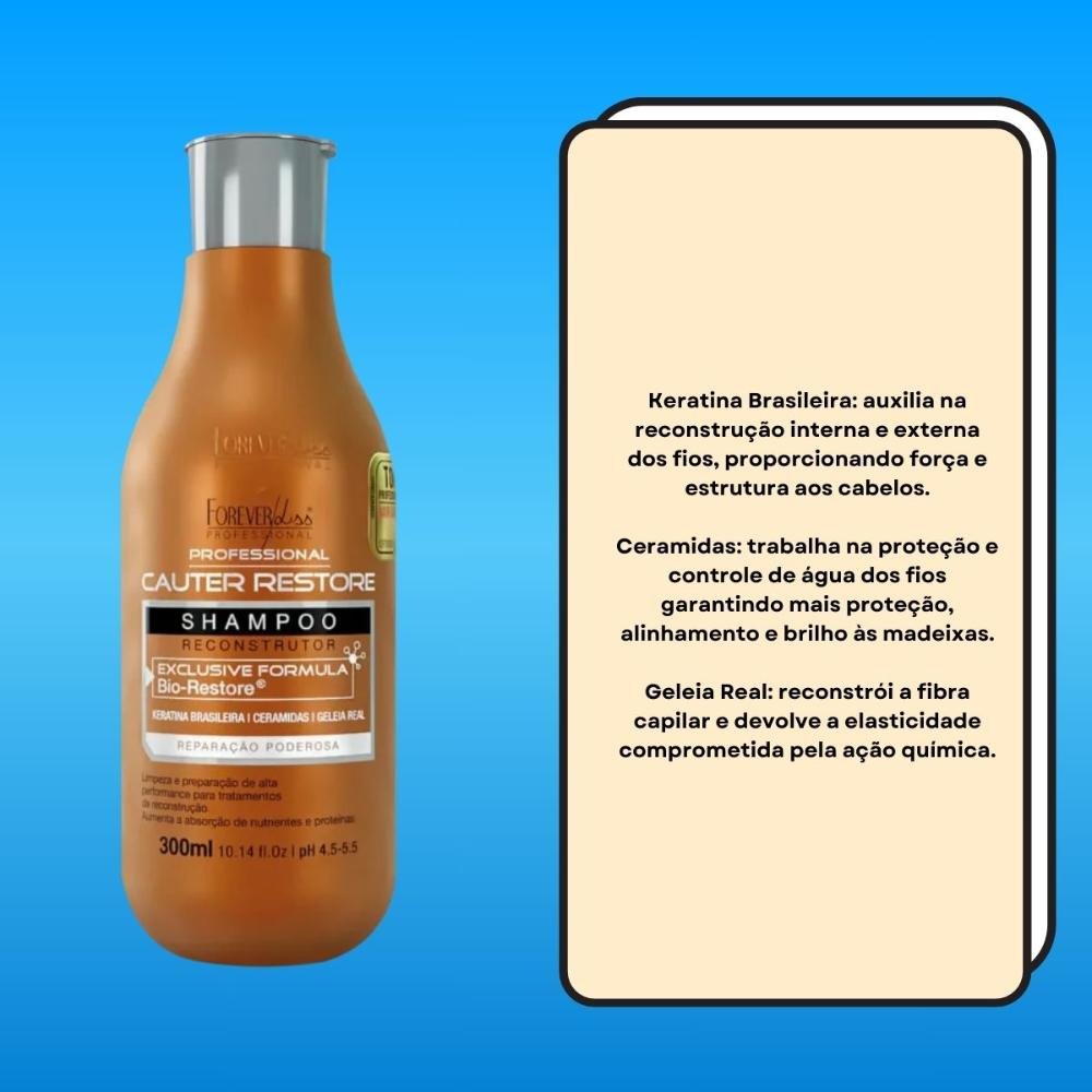 Shampoo Forever Liss Cauter Restore 300 ml 300ml 6