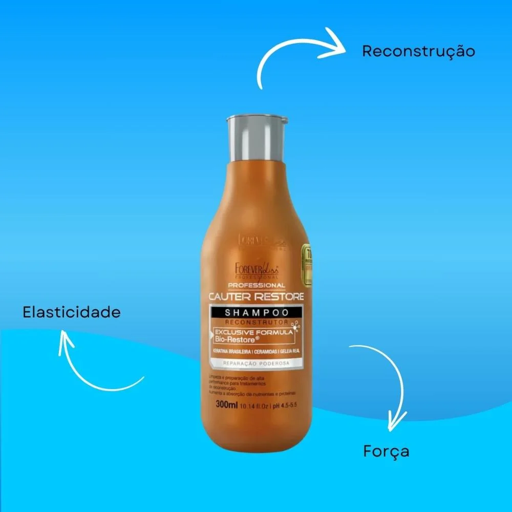 Shampoo Forever Liss Cauter Restore 300 ml 300ml 7