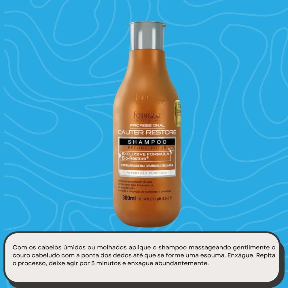 Shampoo Forever Liss Cauter Restore 300 ml 300ml 8