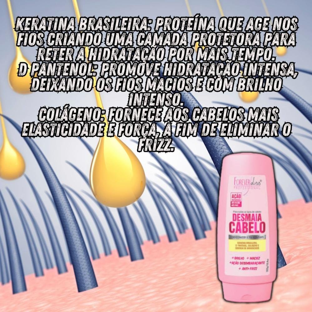 Condicionador Forever Liss Desmaia Cabelo 300 g 300g 5