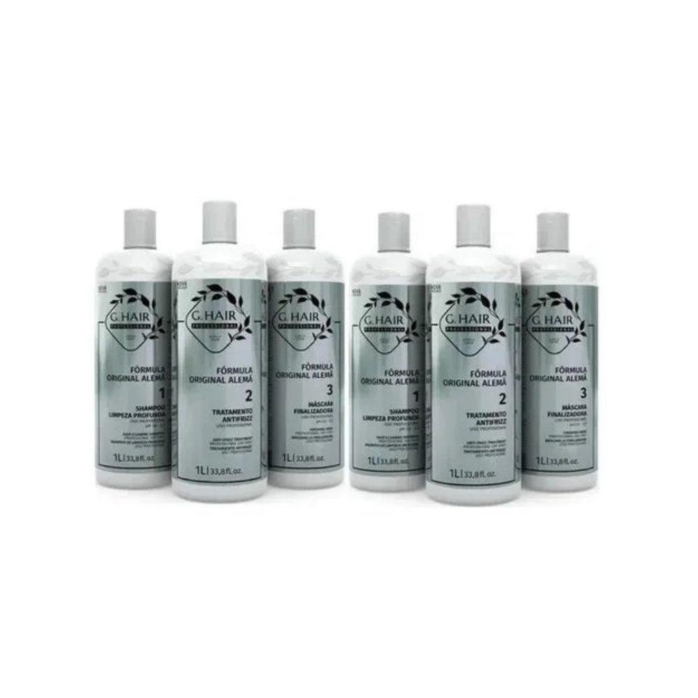 G.Hair Escova Progressiva Alemã 4 Kits (3 x 1 Litro)