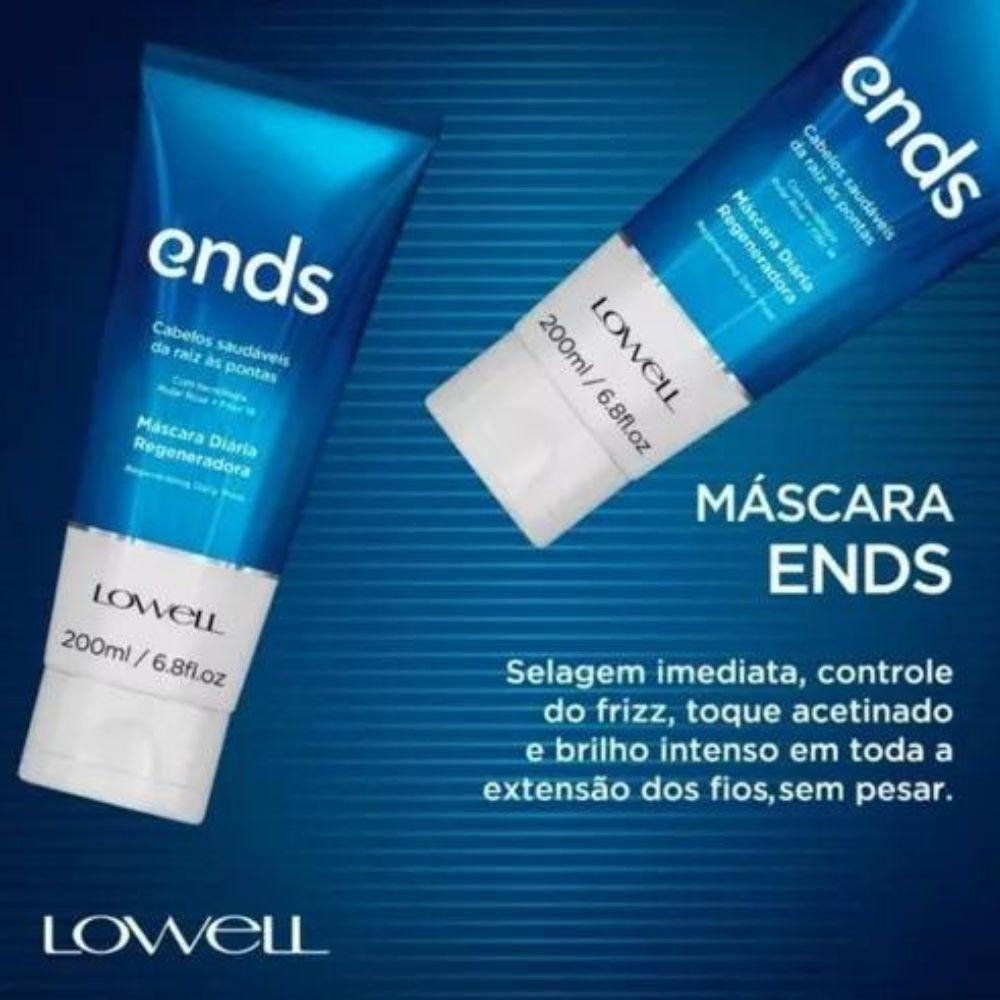 Lowell Ends Regeneração Shampoo 240ml + Máscara 200ml ÚNICO 5