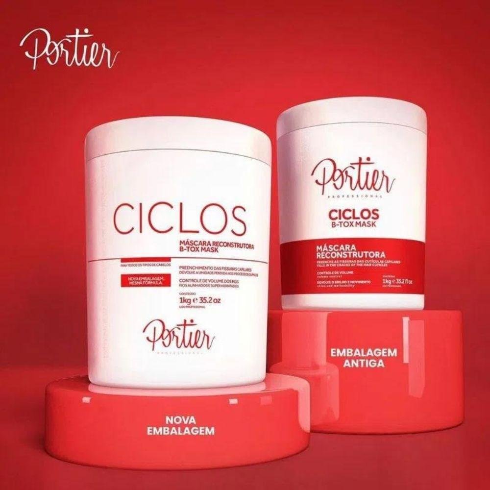Portier Ciclos B-Tox Máscara Reconstrutora 3 x 1kg ÚNICO 2