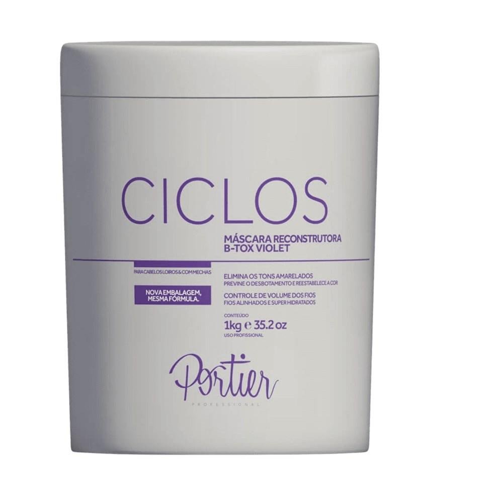 Portier Ciclos B-Tox Violet Máscara Reconstrutora 1kg 1kg 1