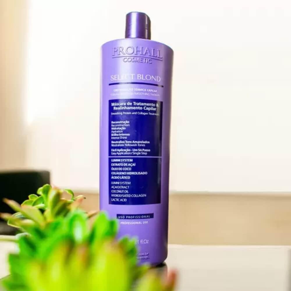Prohall Select Blond Realinhamento Térmico 1000ml 1L 2