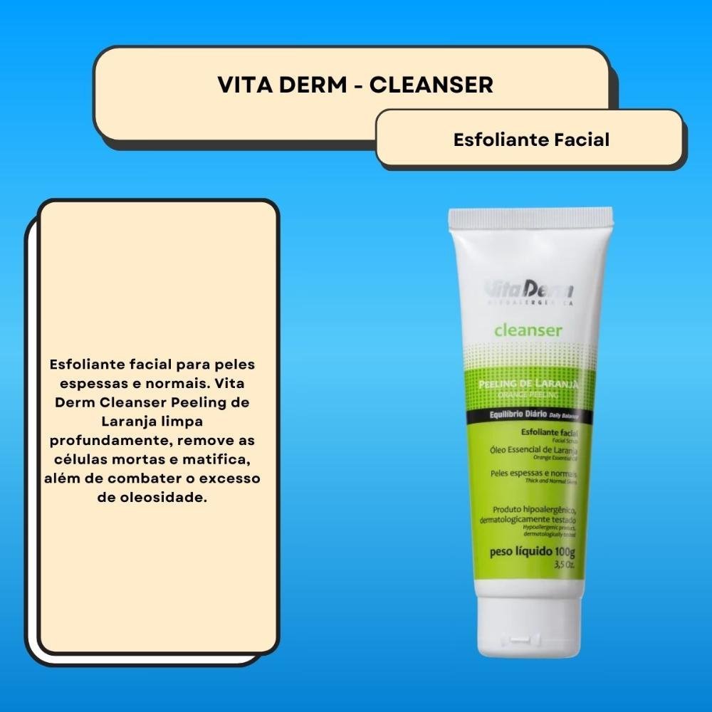 Vita Derm Cleanser Peeling de Laranja Esfoliante Facial 100g 100g 3
